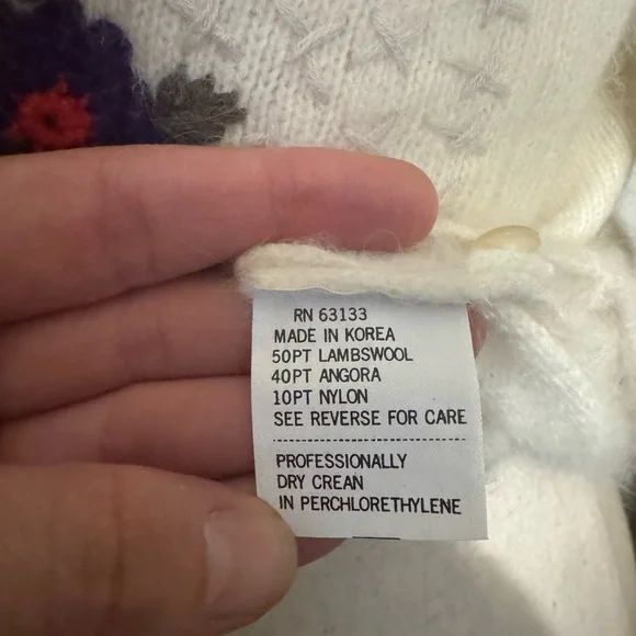 Bleyle Vintage Lambs Wool Angora Embroidered Sweater - Picture 4 of 5